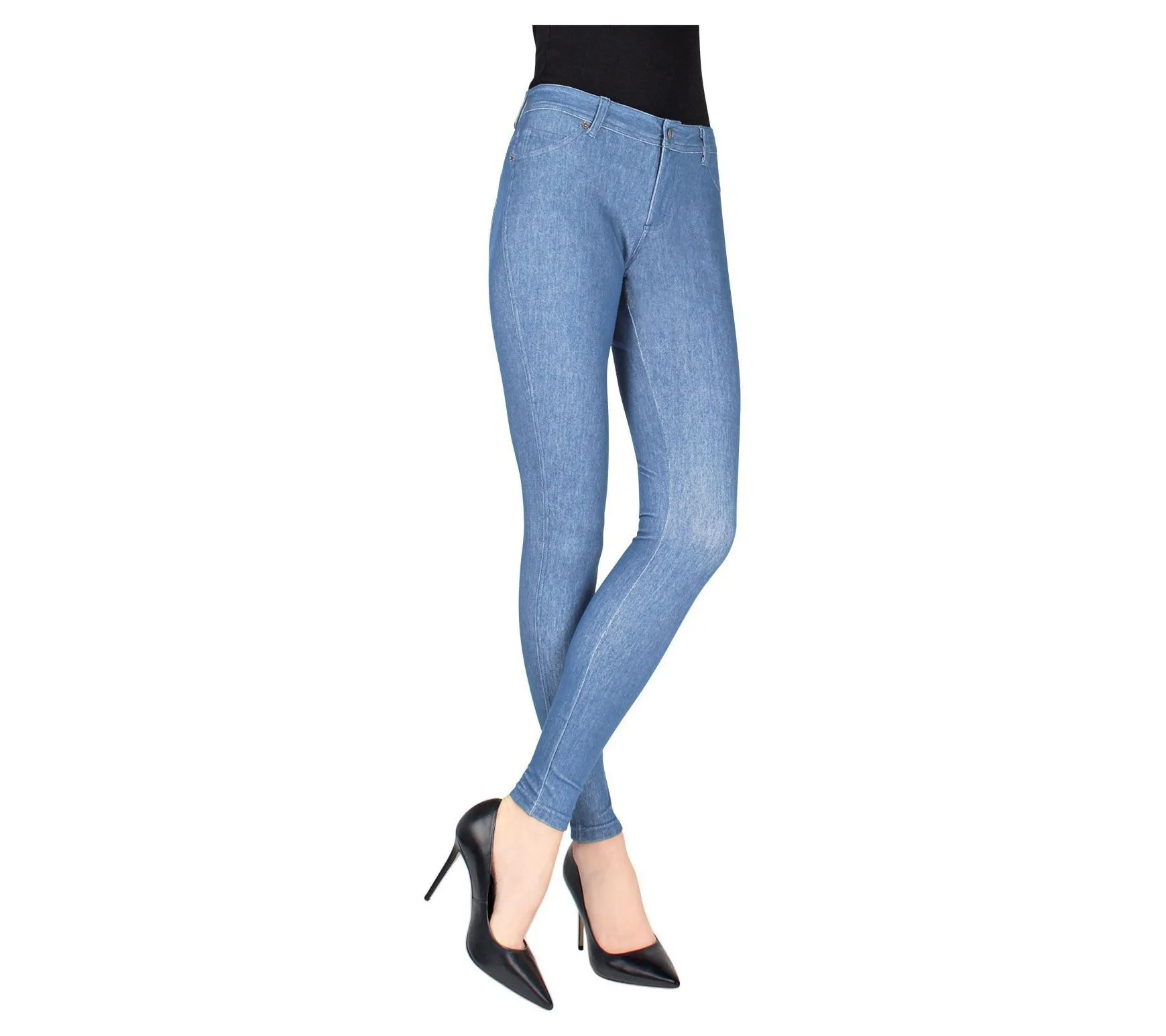 Memoi Unbottled Denim Jean Leggings