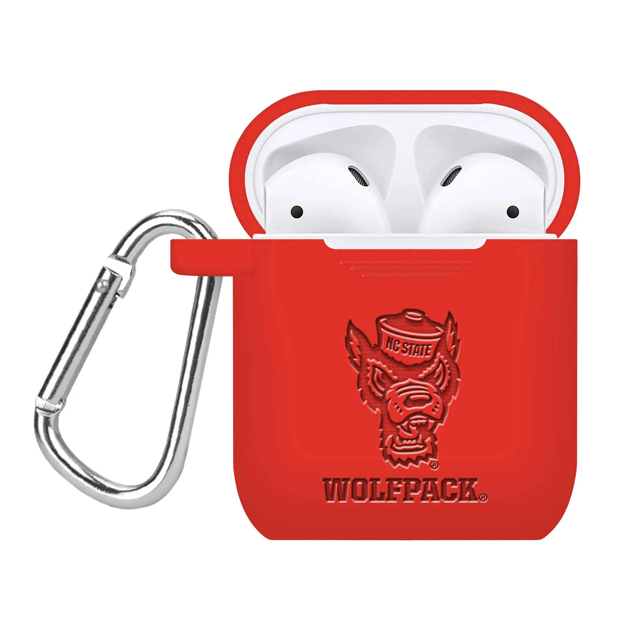 NC State Wolfpack Debossed Silicone AirPods Case Cover