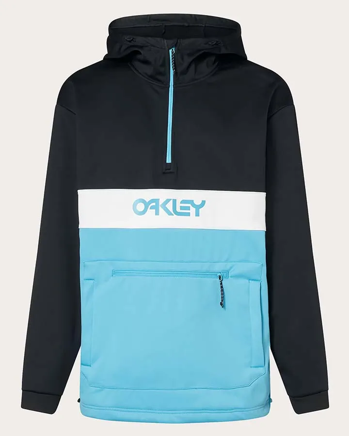 Oakley Tnp Nose Grab Softshell Hoodie - Black/Bright Blue