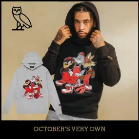 OCTOBERS VERY OWN  |Street Style Collaboration Plain Logo Loungewear Hoodies