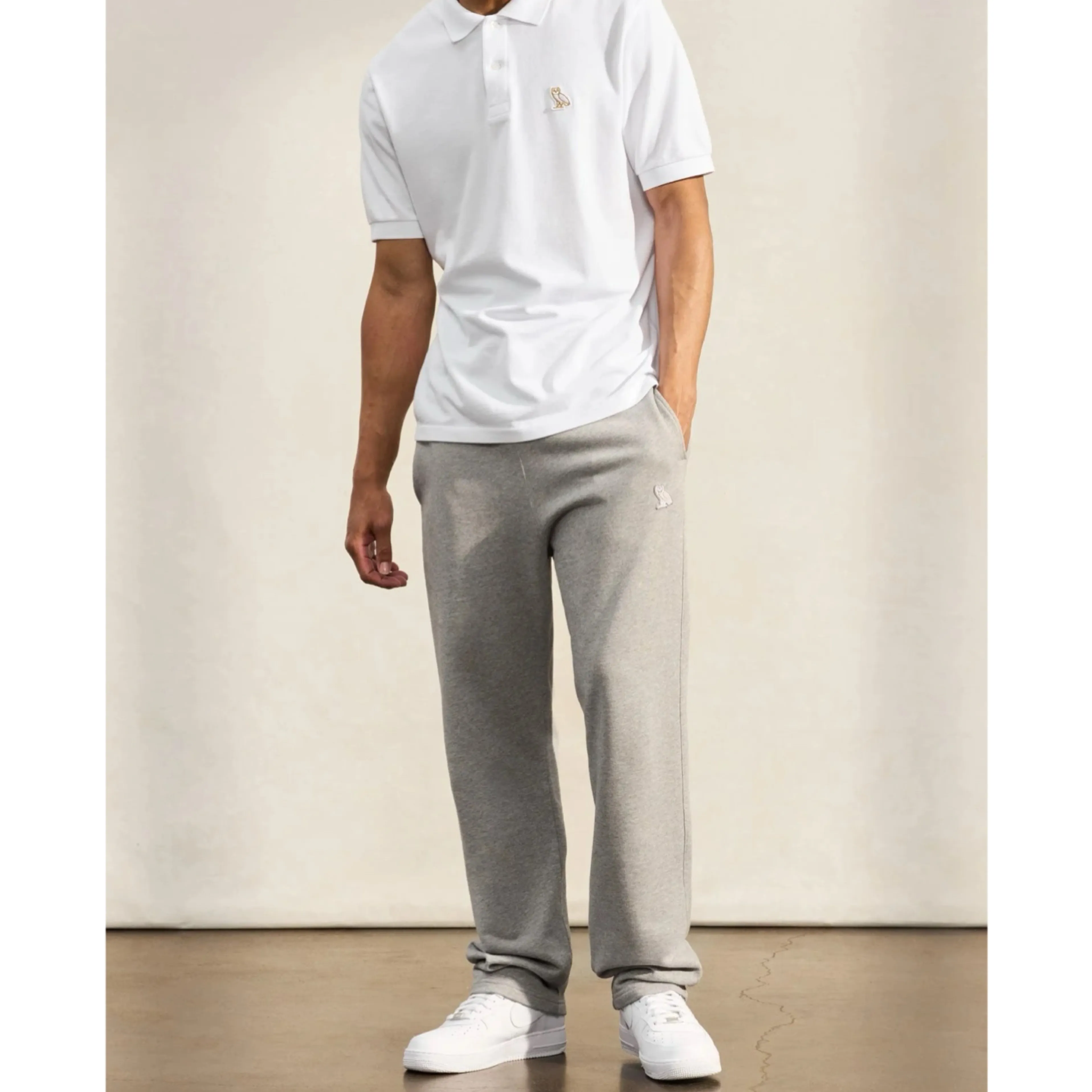 OCTOBERS VERY OWN  |Street Style Plain Cotton Logo Loungewear Polos