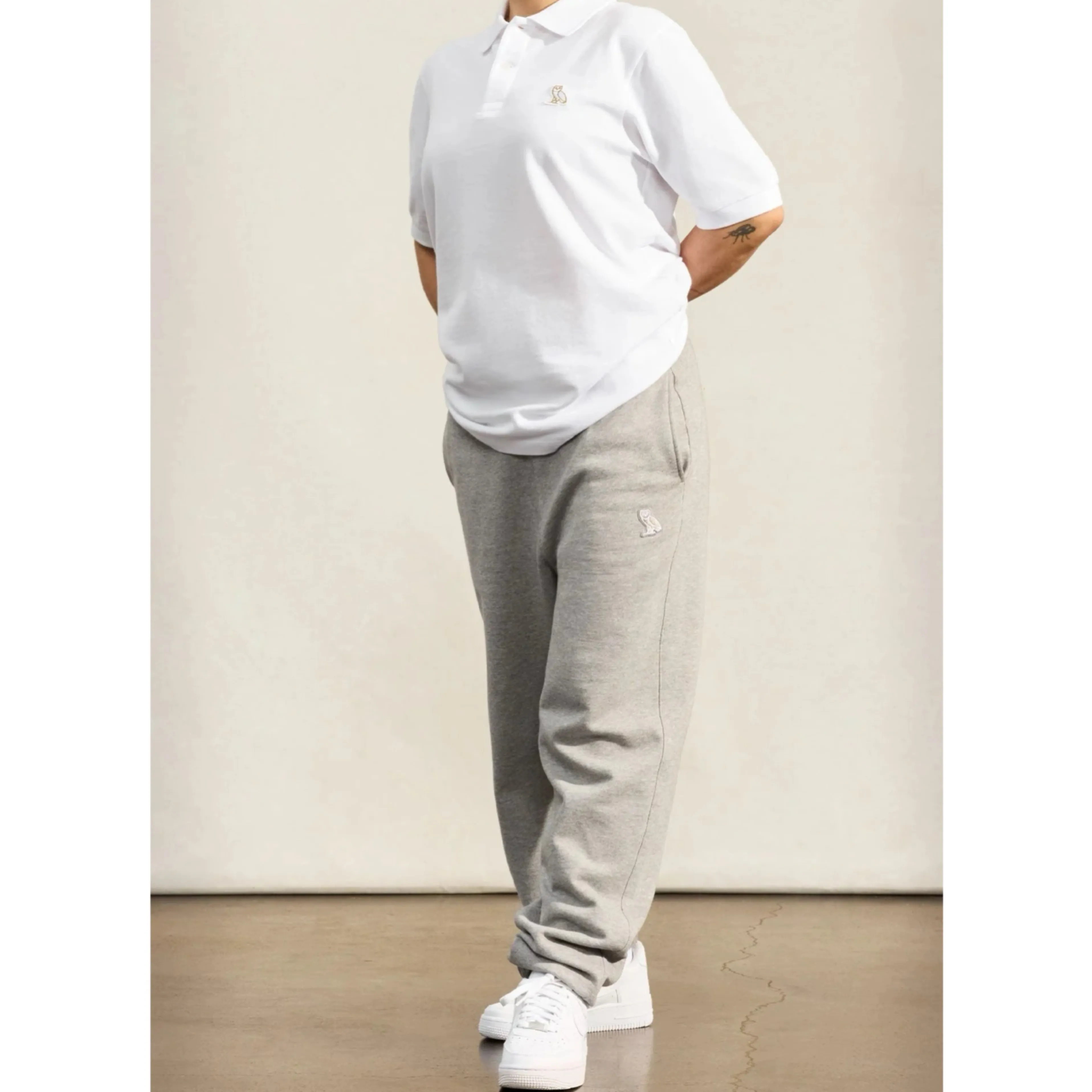 OCTOBERS VERY OWN  |Street Style Plain Cotton Logo Loungewear Polos