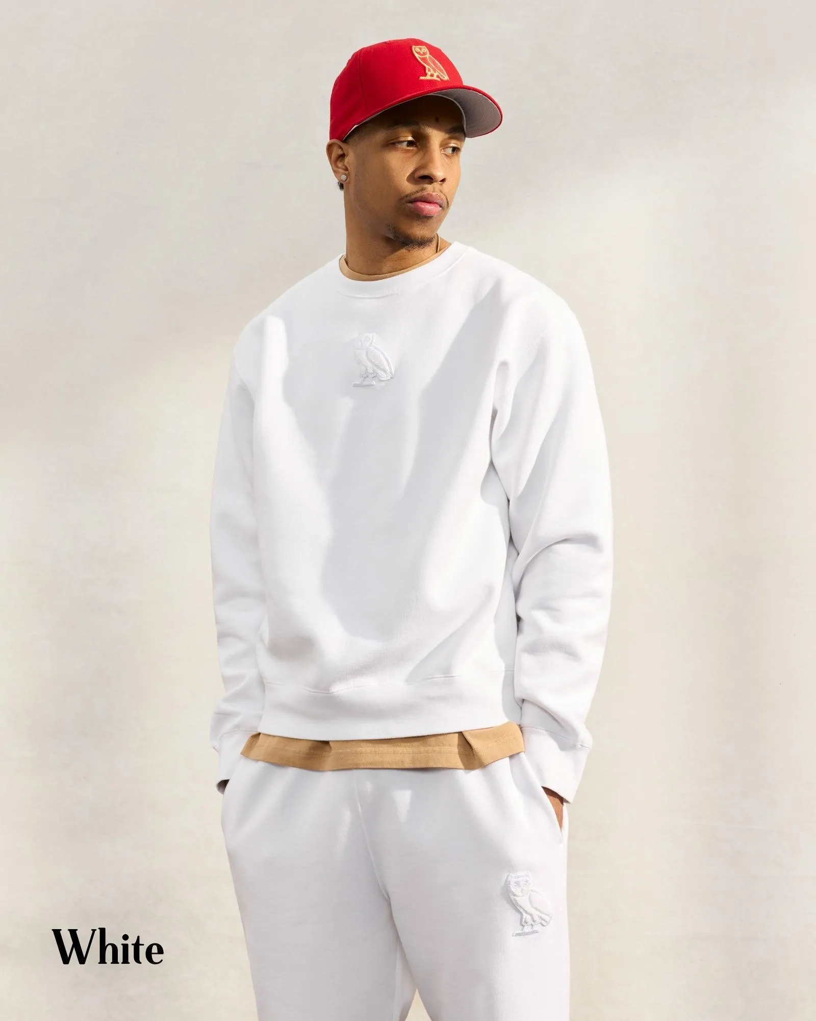 OCTOBERS VERY OWN  |Street Style Plain Cotton Logo Loungewear Sweatshirts