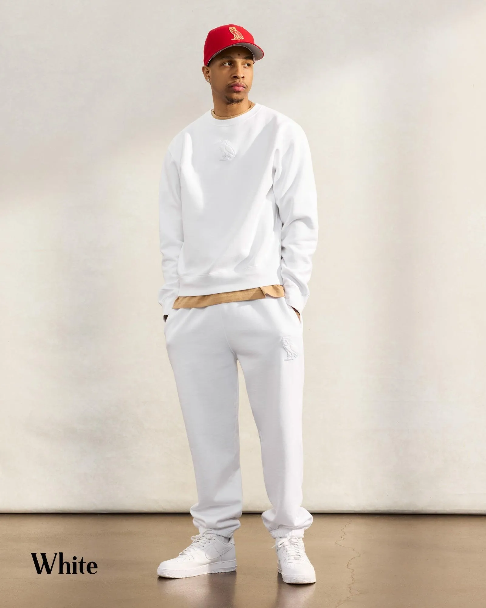 OCTOBERS VERY OWN  |Street Style Plain Cotton Logo Loungewear Sweatshirts