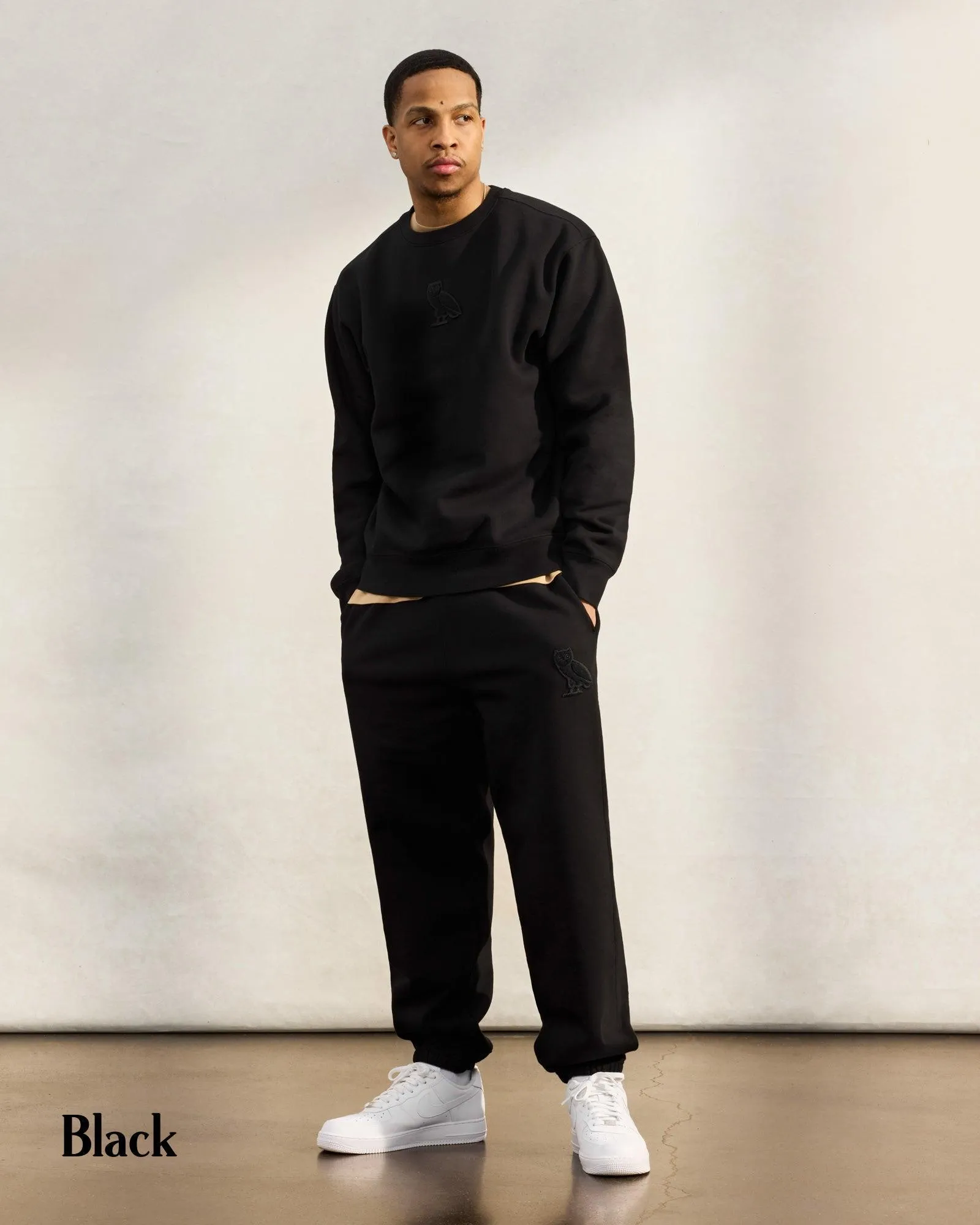 OCTOBERS VERY OWN  |Street Style Plain Cotton Logo Loungewear Sweatshirts