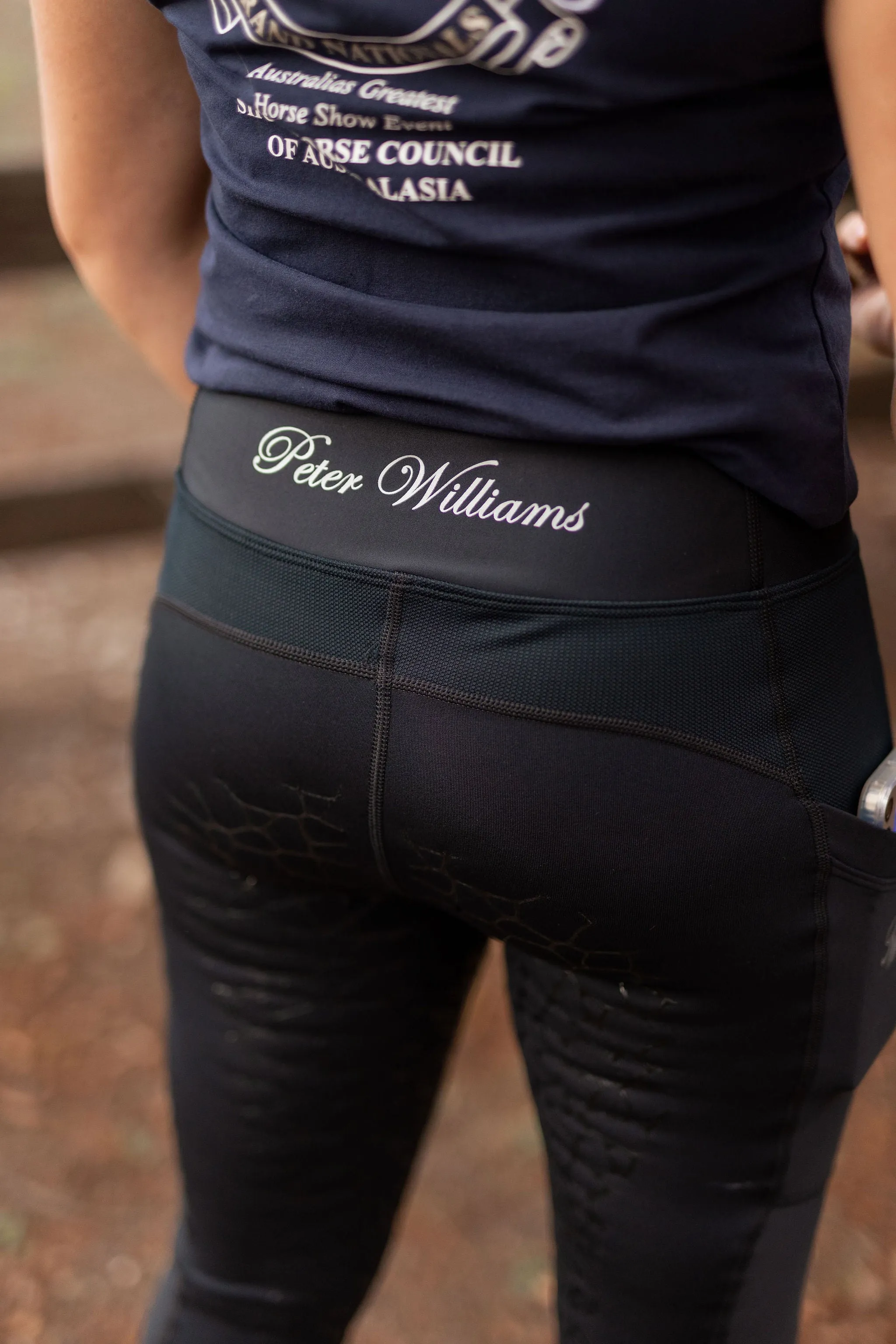 Performance Riding Tights with Pocket - EBONY Black