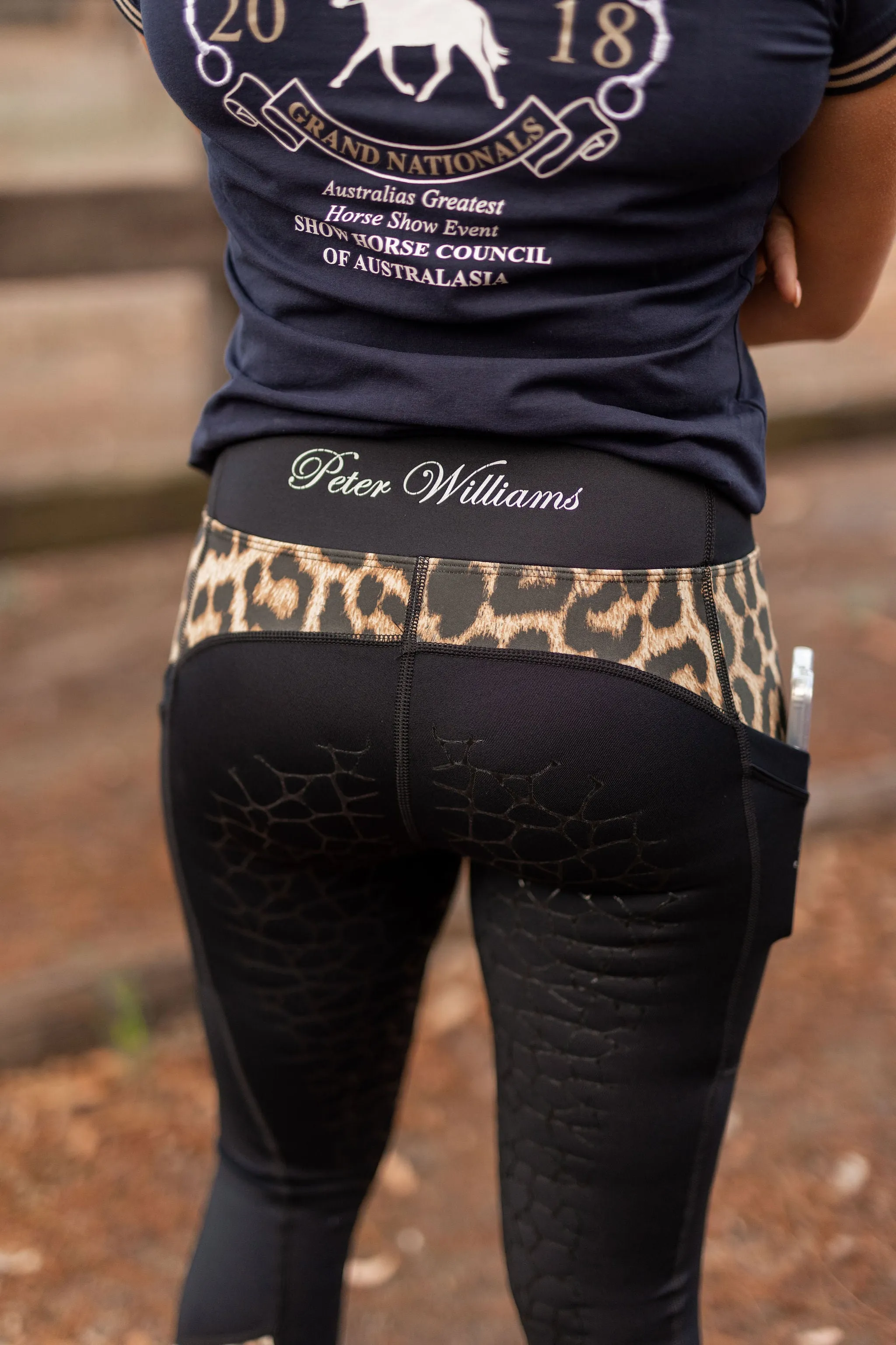 Performance Riding Tights with Pocket  - LEOPARD