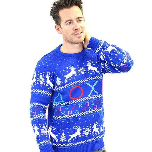 Playstation Symbol Christmas Jumper