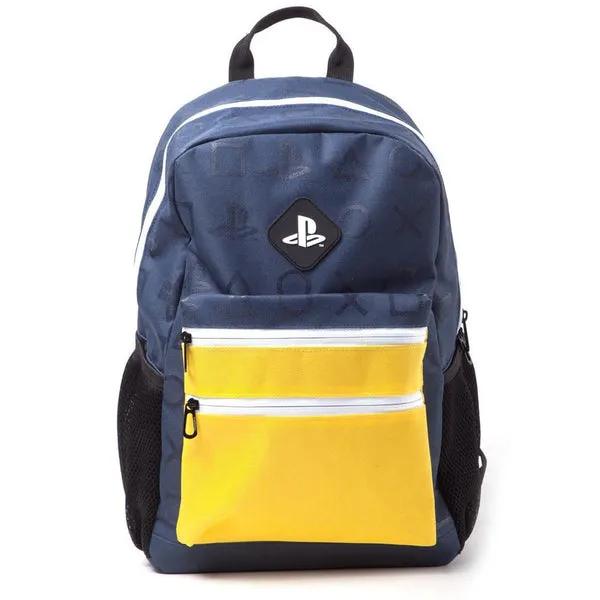 Playstation Symbols Blue & Yellow Backpack