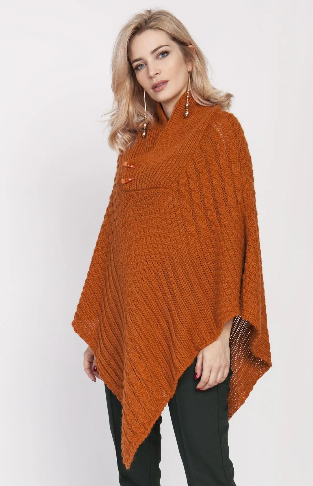 Poncho femme citrouille