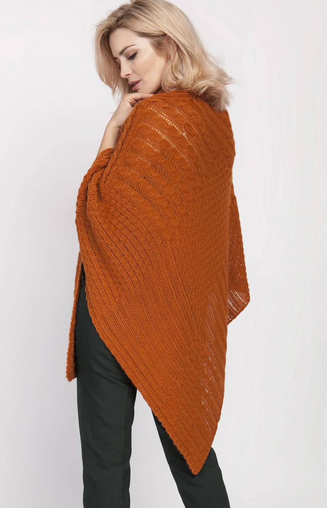 Poncho femme citrouille