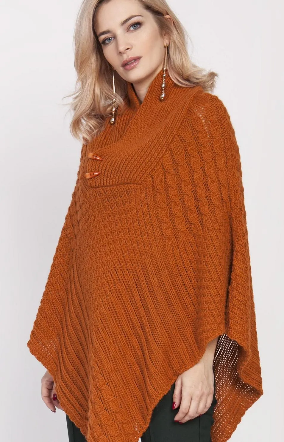 Poncho femme citrouille