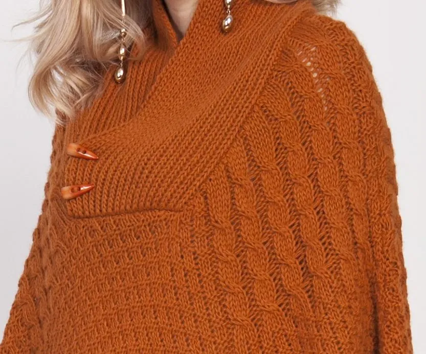 Poncho femme citrouille