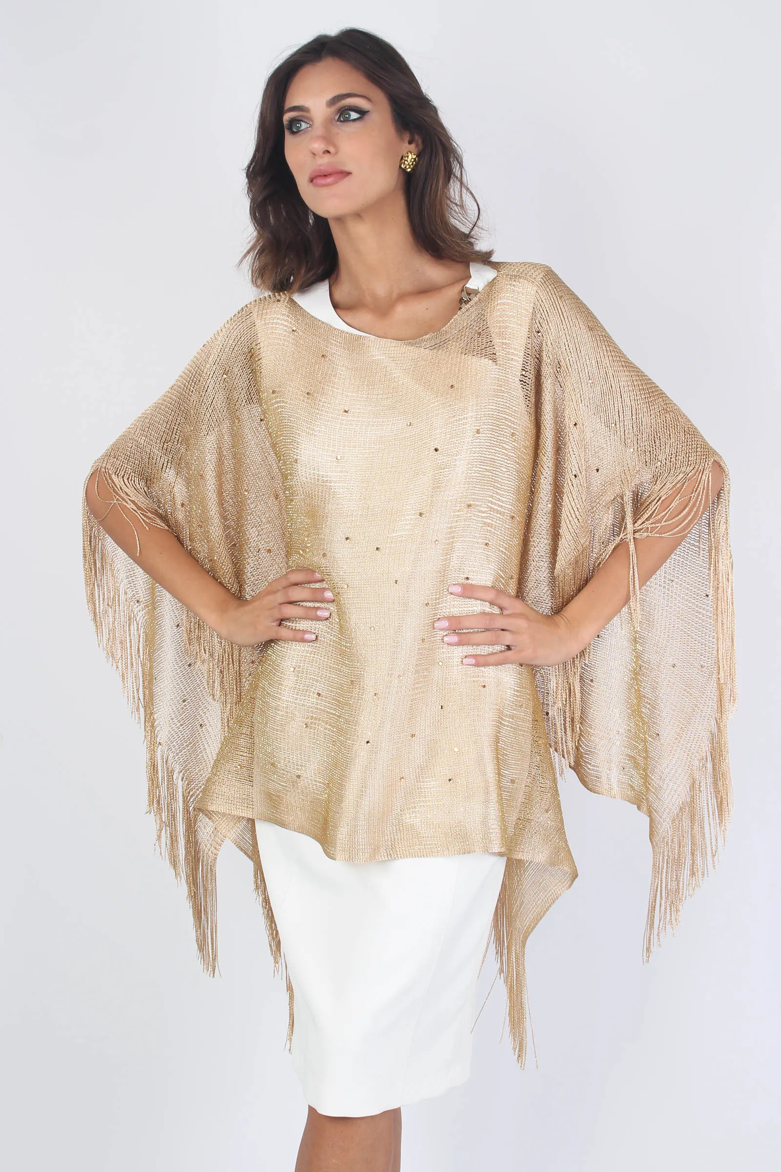 Poncho Lurex Gold