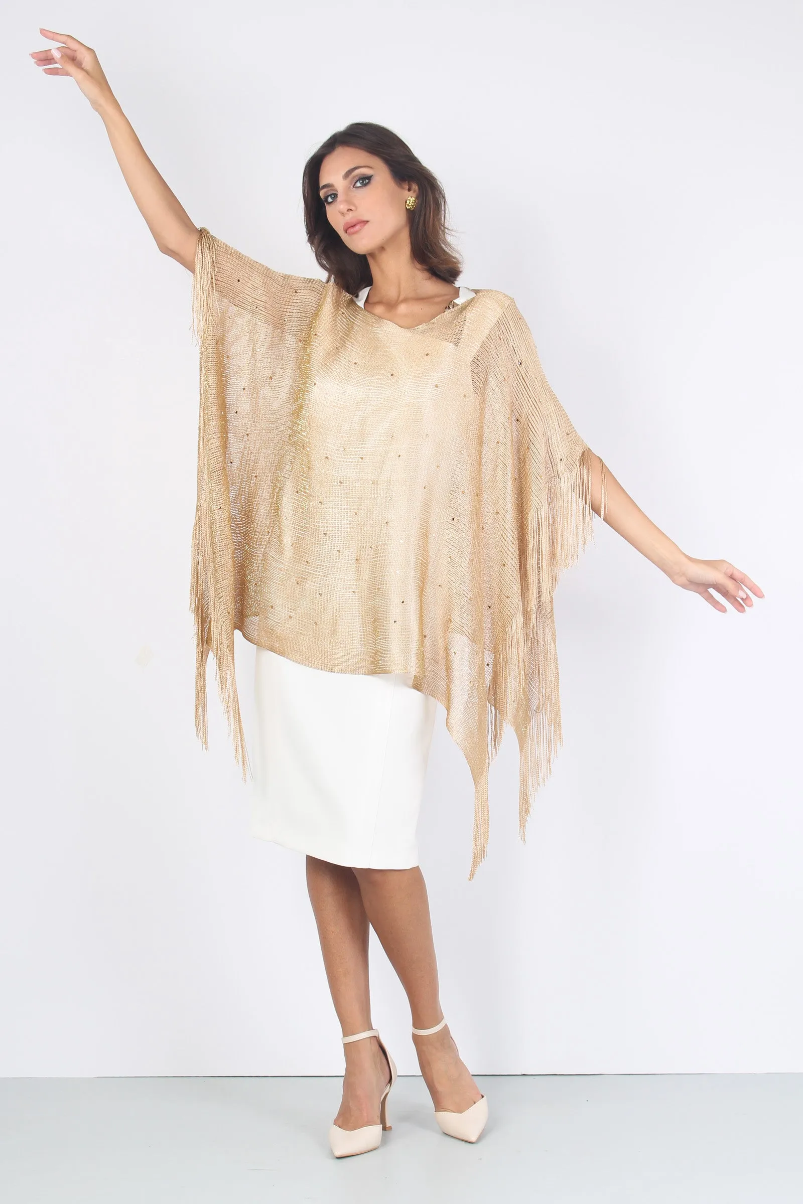 Poncho Lurex Gold