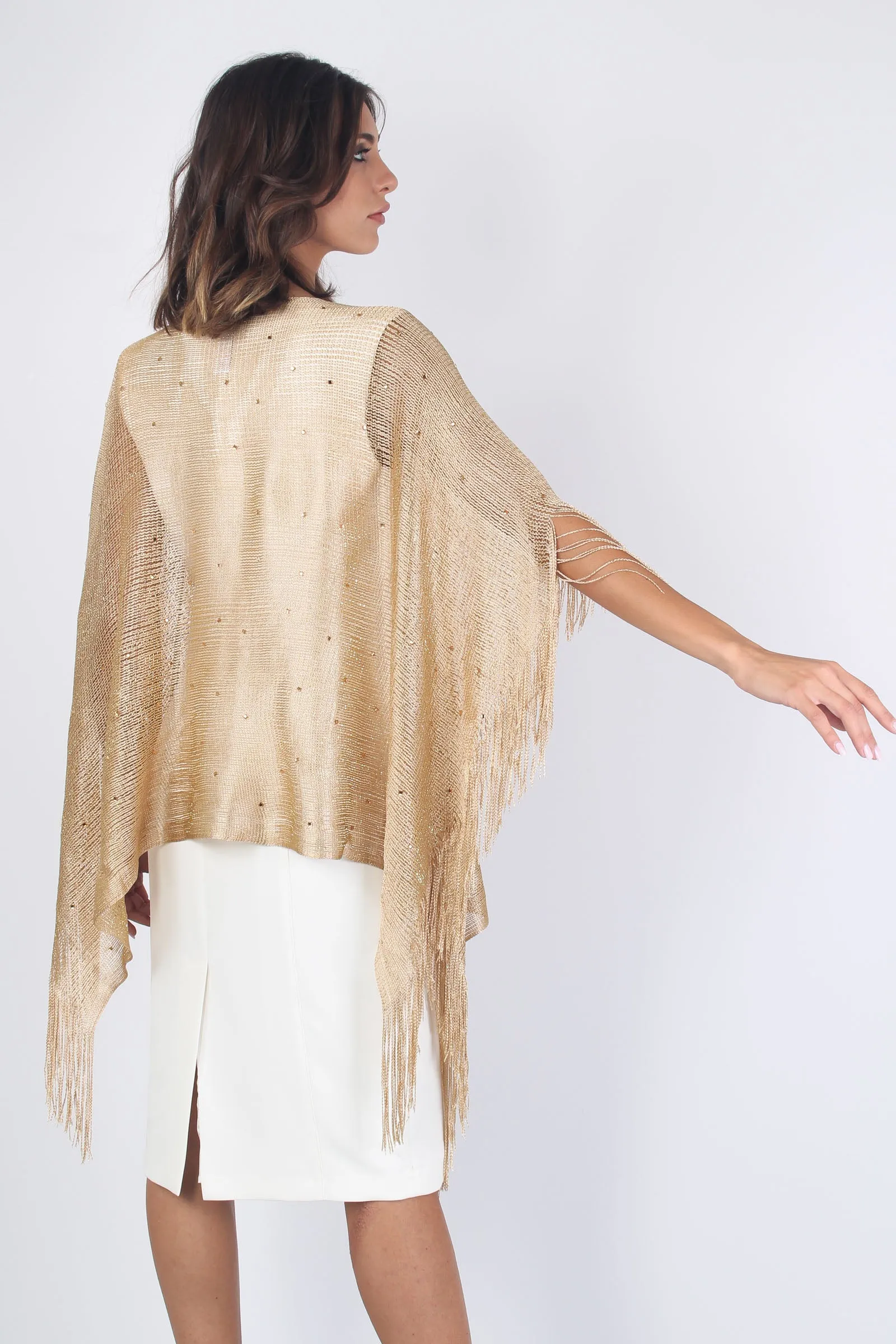 Poncho Lurex Gold