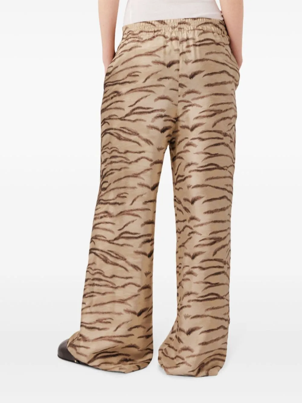 PRINTED SILK TROUSERS