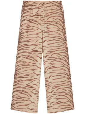 PRINTED SILK TROUSERS