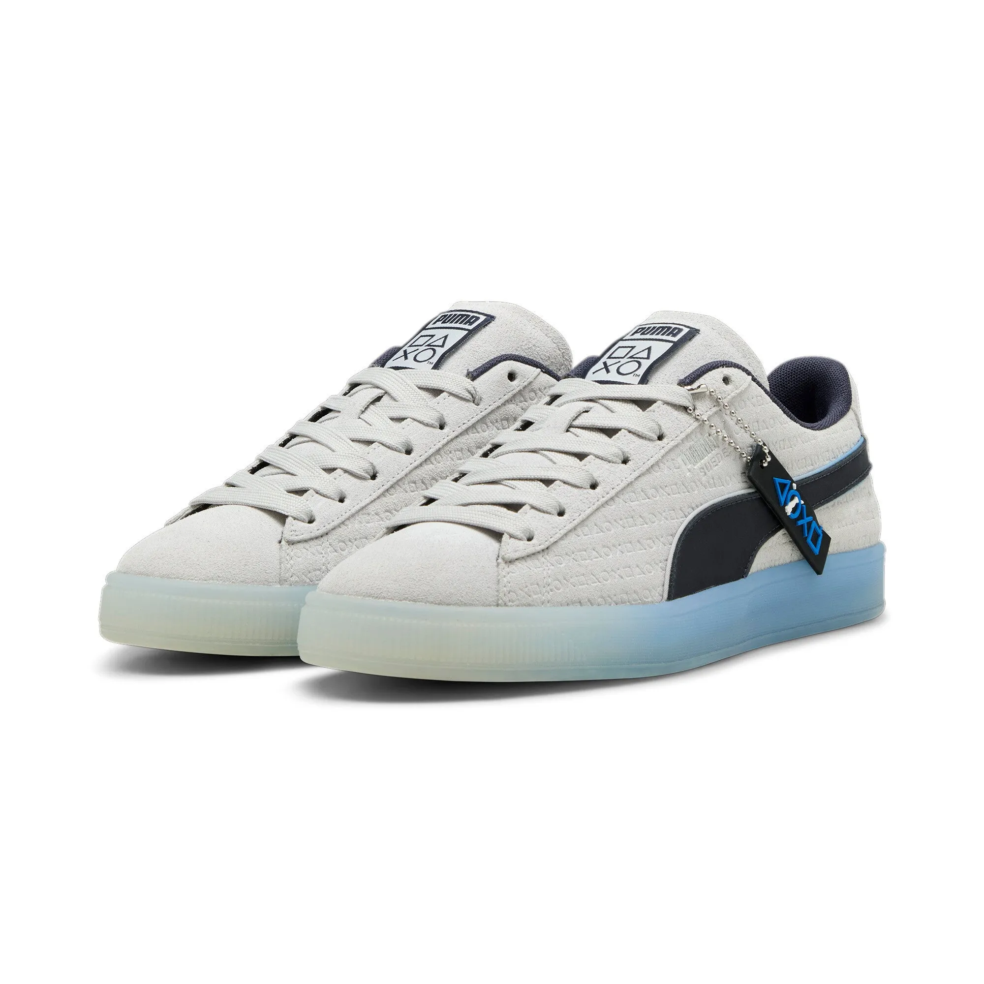 PUMA - Men - PlayStation  Suede- Glacial Gray/Navy