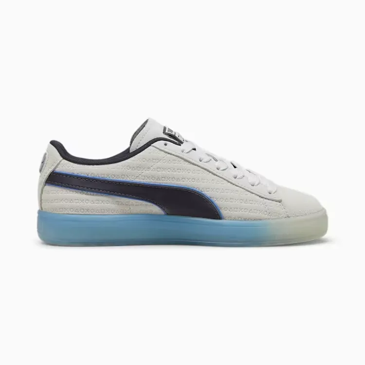 PUMA X PLAYSTATION Suede Big Kids' Sneakers (Glacial Gray-New Navy)