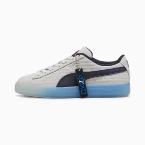 PUMA X PLAYSTATION Suede Big Kids' Sneakers (Glacial Gray-New Navy)