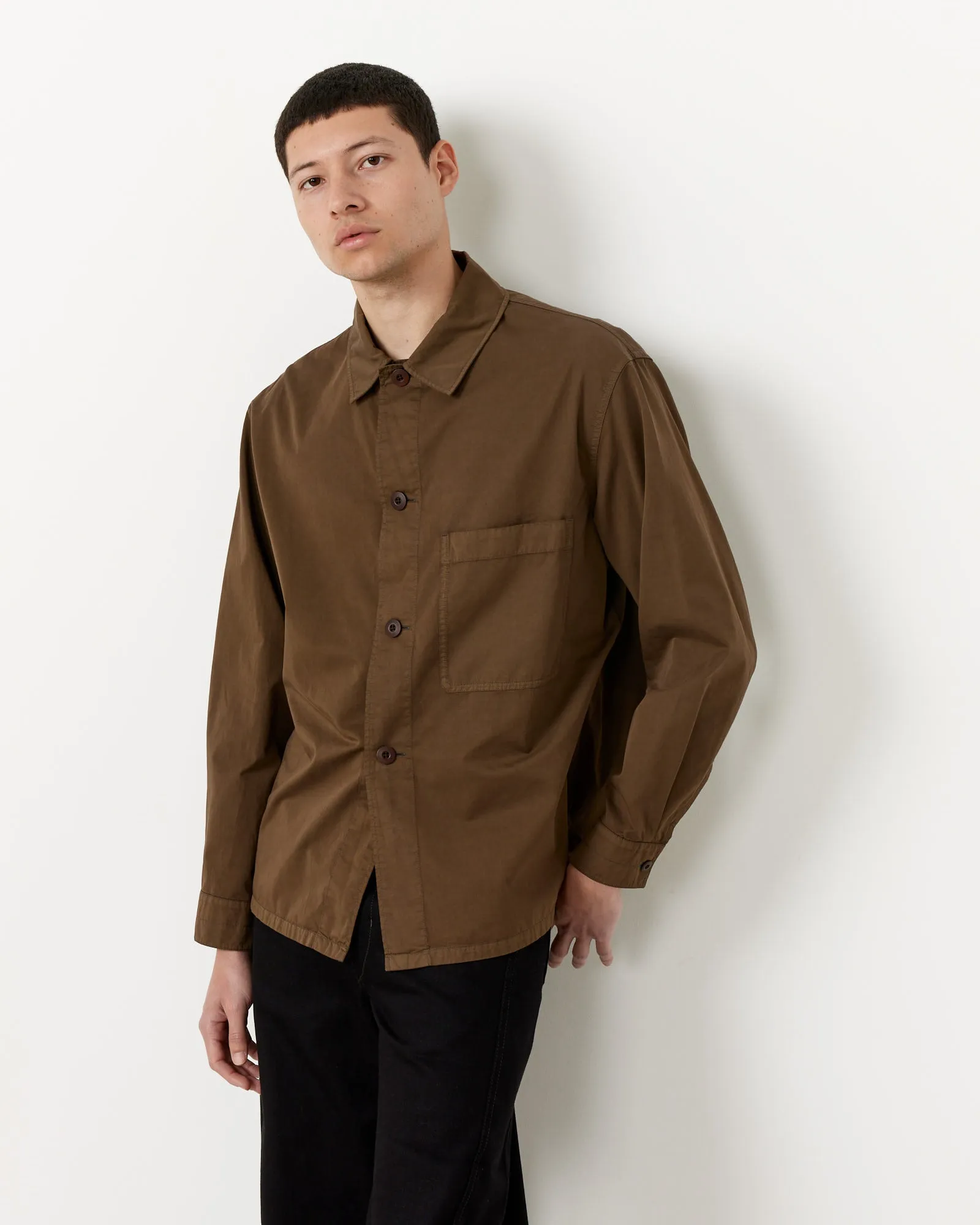 Pyjama Shirt in Dark Tobacco