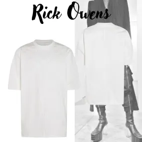 RICK OWENS  |Crew Neck Pullovers Street Style Plain Cotton Short Sleeves