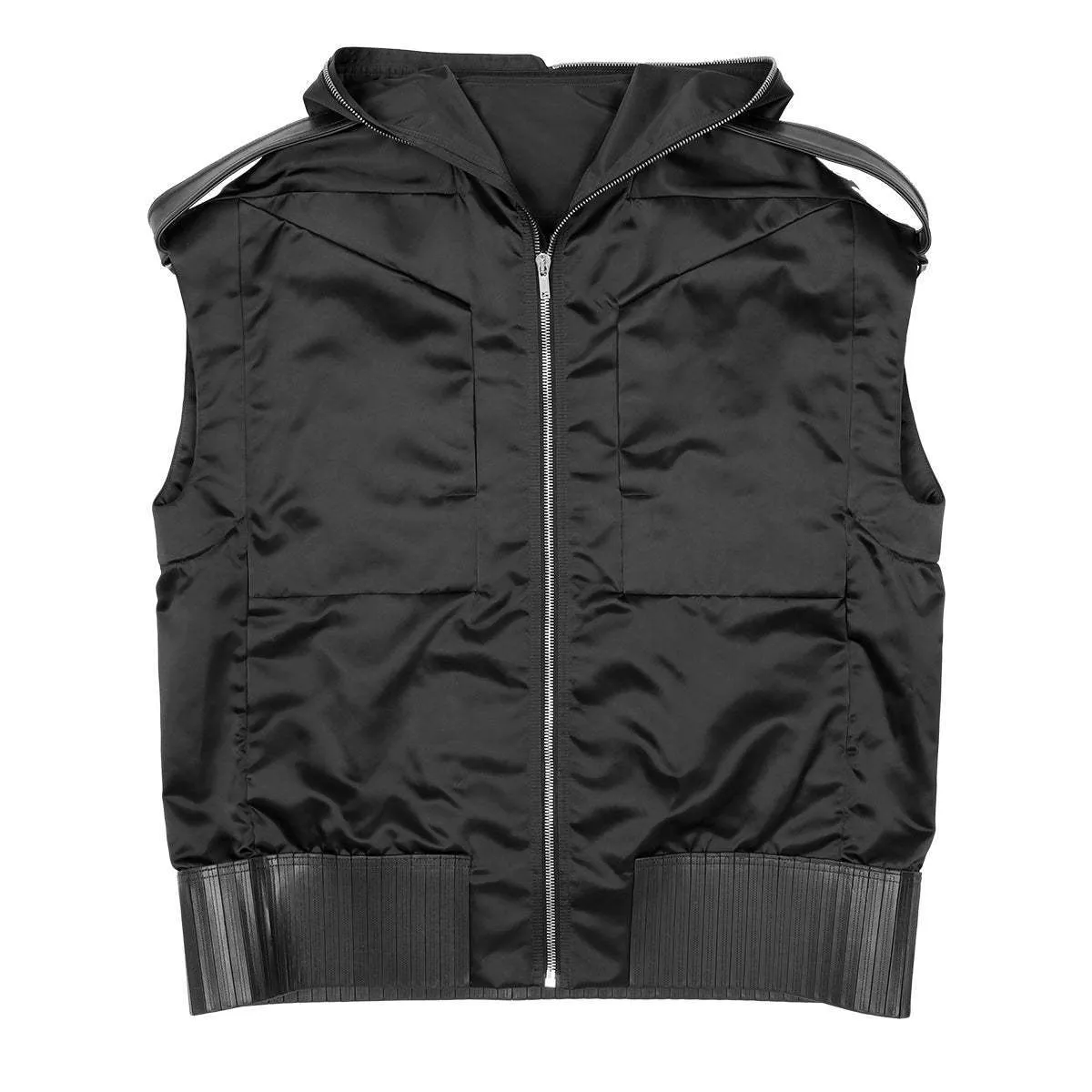 RICK OWENS  |Nylon Plain Leather Cotton Designers Vests & Gillets