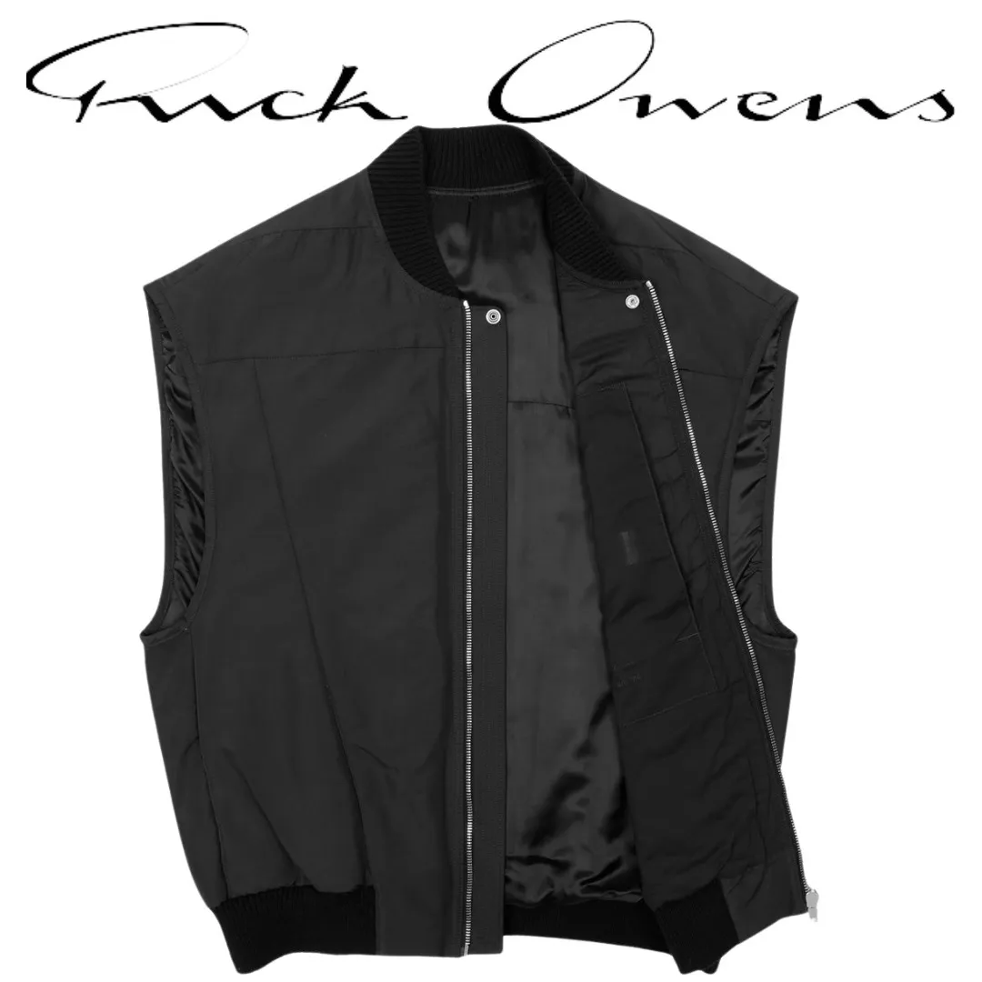 RICK OWENS  |Wool Nylon Plain Cotton Designers Vests & Gillets