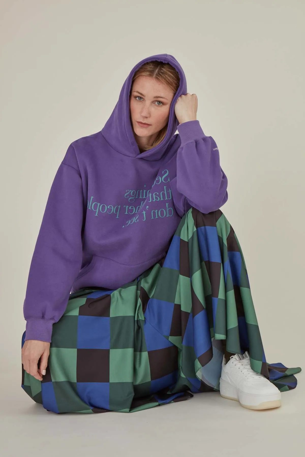 See Things Oversized Hoodies - Purple