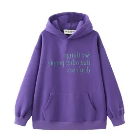 See Things Oversized Hoodies - Purple