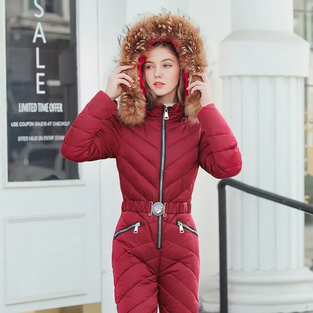 Ski Winter Hooded Jumpsuit