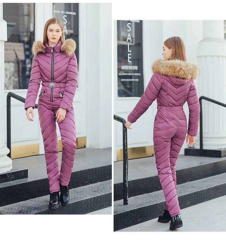 Ski Winter Hooded Jumpsuit