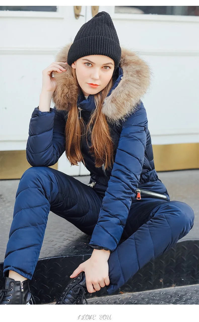 Ski Winter Hooded Jumpsuit