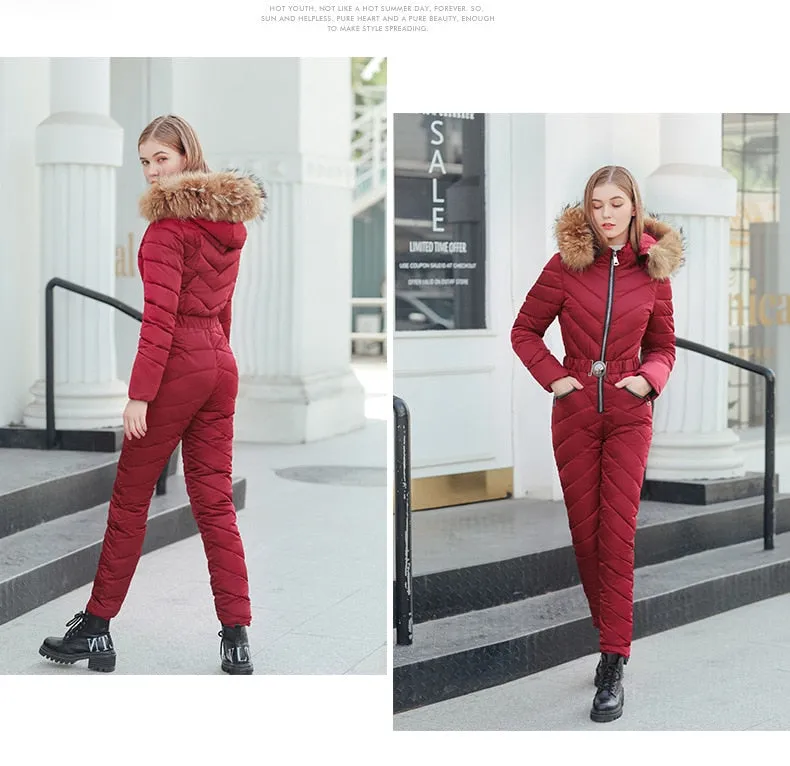 Ski Winter Hooded Jumpsuit