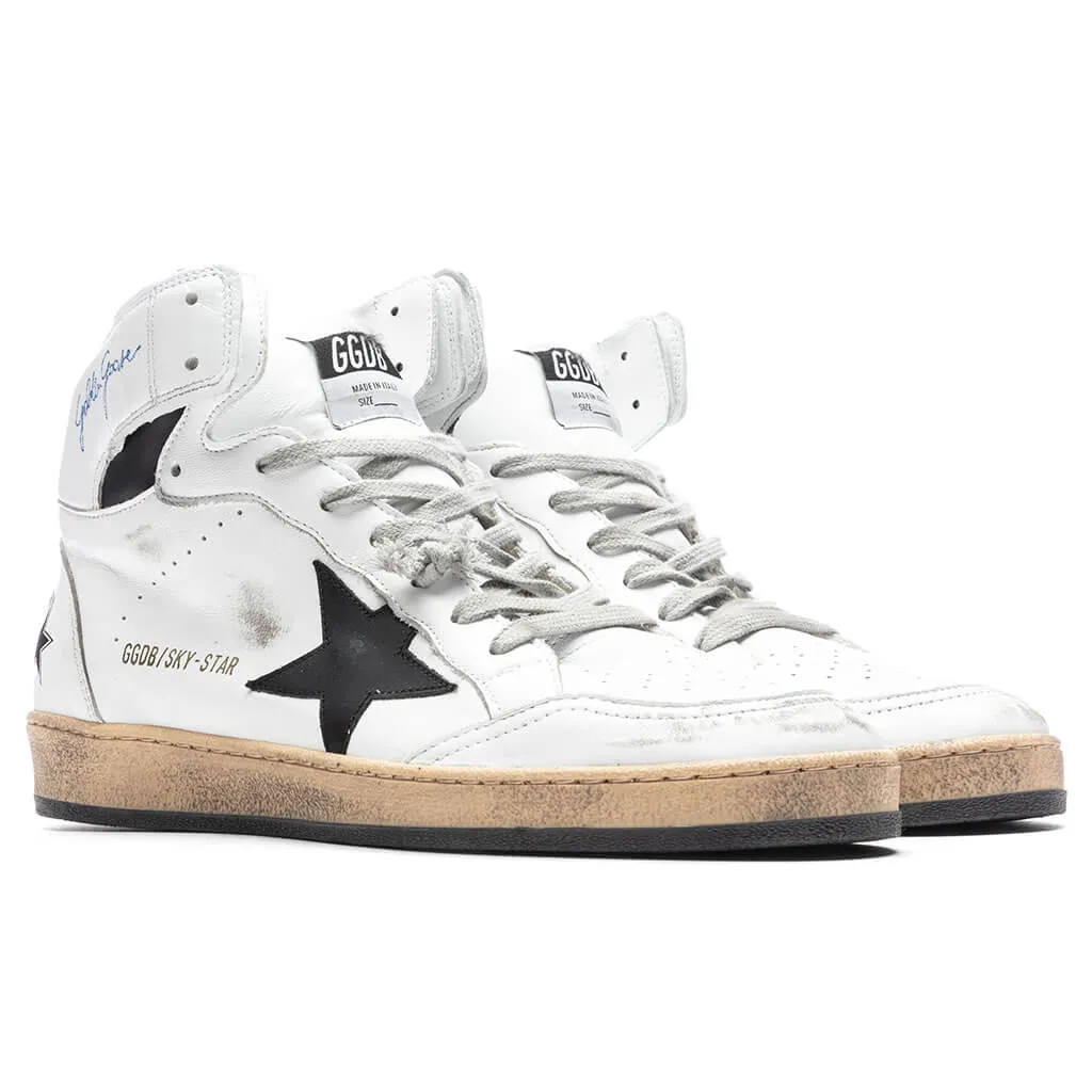 Sky Star Nappa Sneakers - White/Black