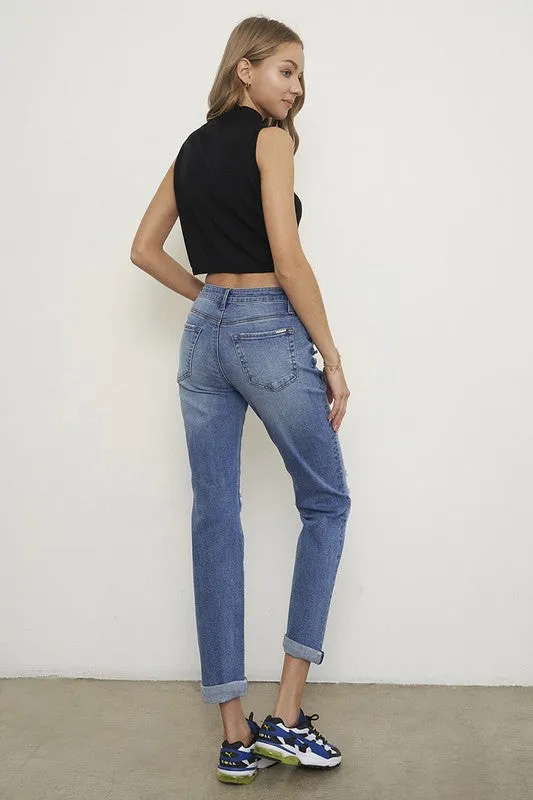 SLIM FIT BOYFRIEND JEANS