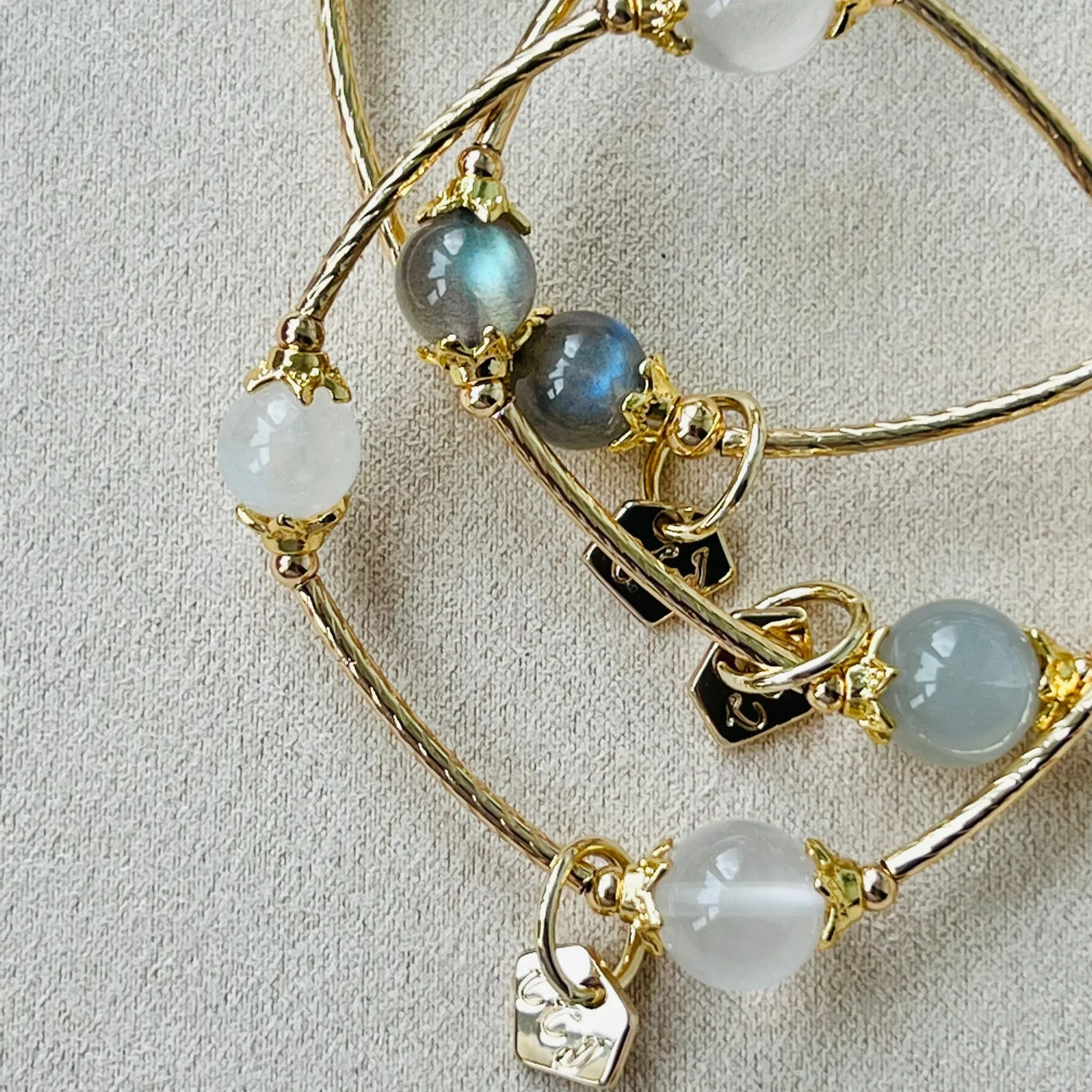 Snow Quartz & Moonstone La Grace Bracelet