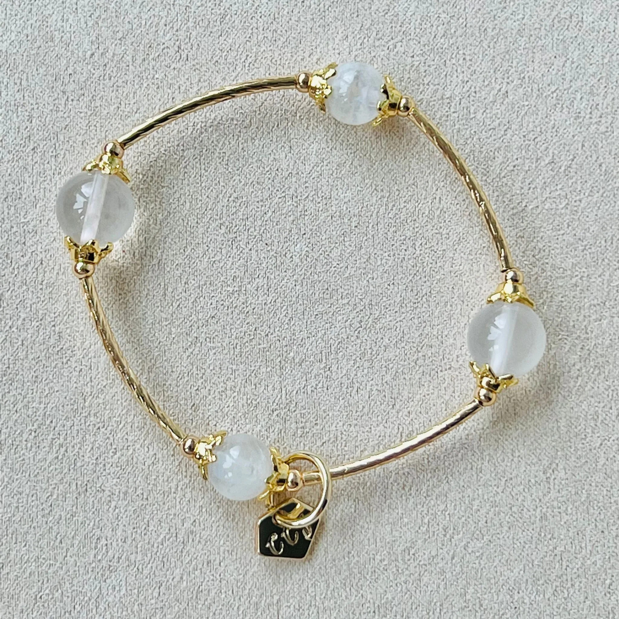 Snow Quartz & Moonstone La Grace Bracelet