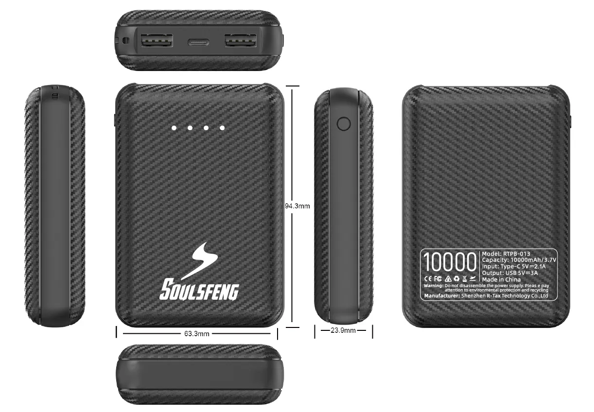 Soulsfeng 10000mAh Power Bank