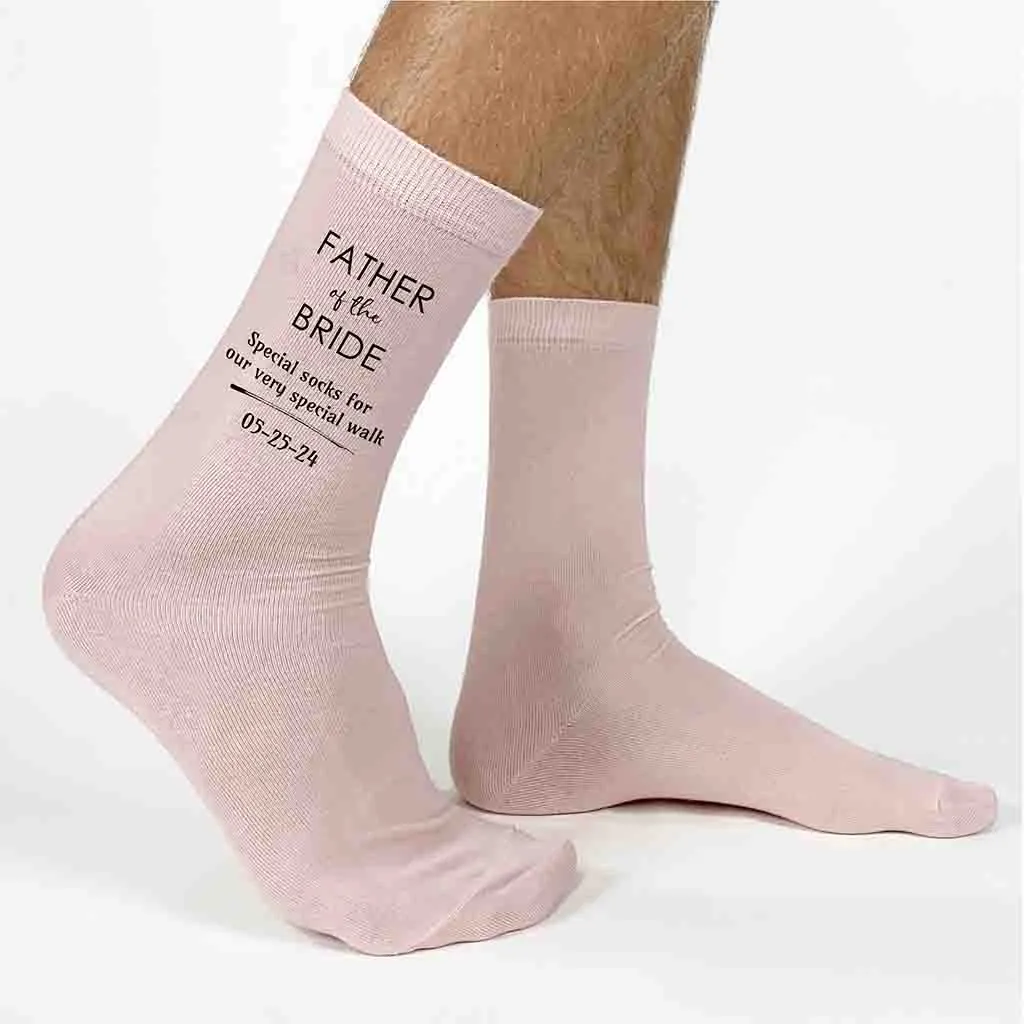 Special Walk Wedding Socks for the Father of the Bride