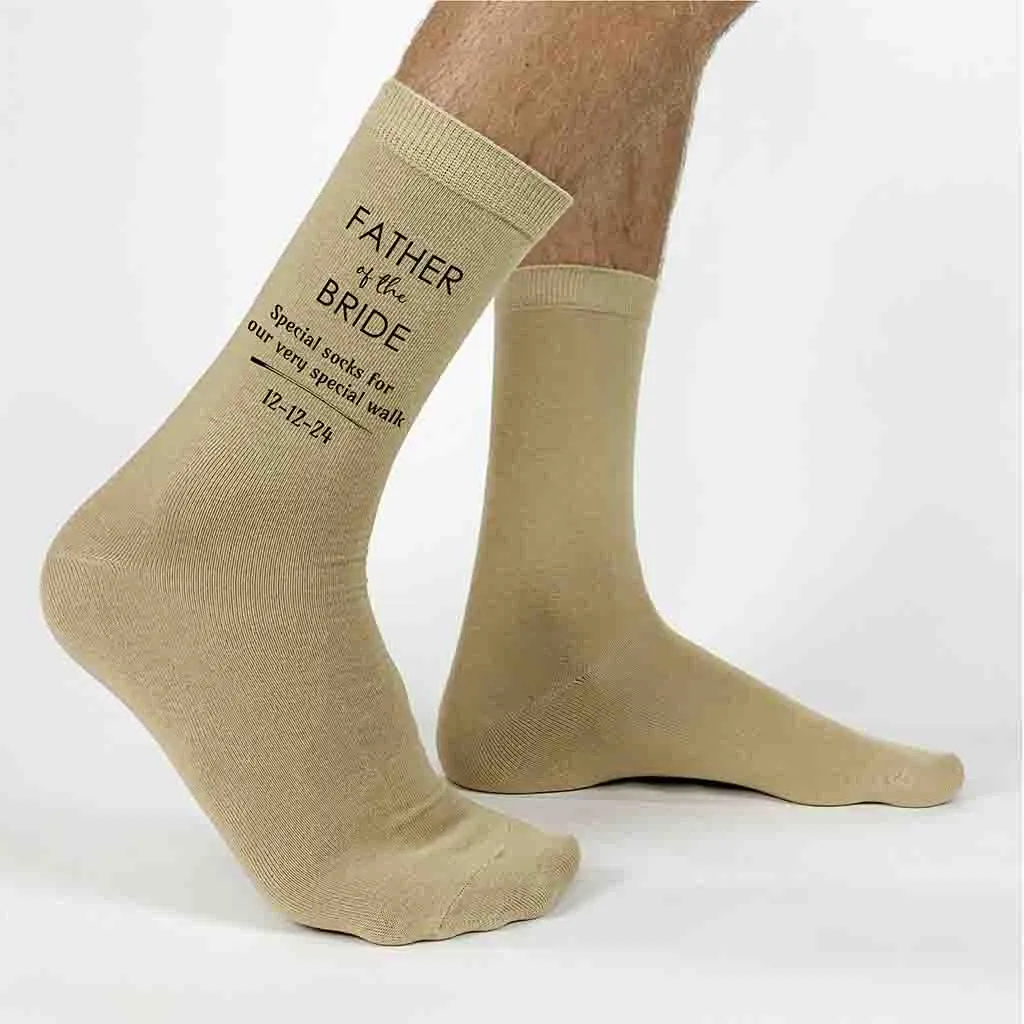 Special Walk Wedding Socks for the Father of the Bride