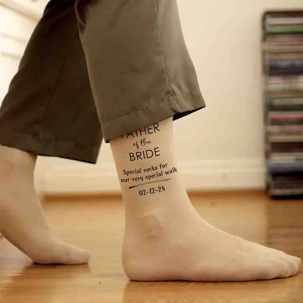 Special Walk Wedding Socks for the Father of the Bride