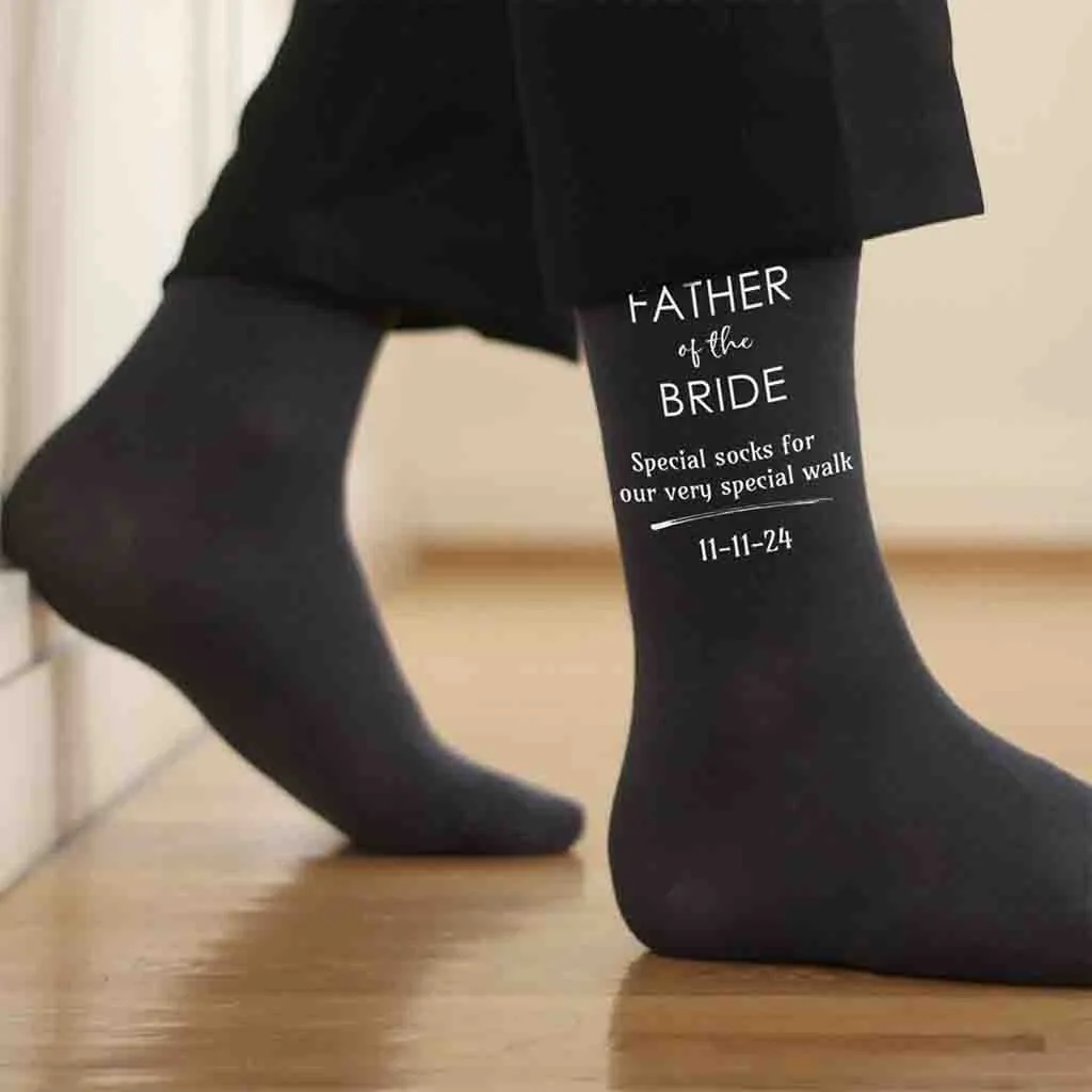 Special Walk Wedding Socks for the Father of the Bride