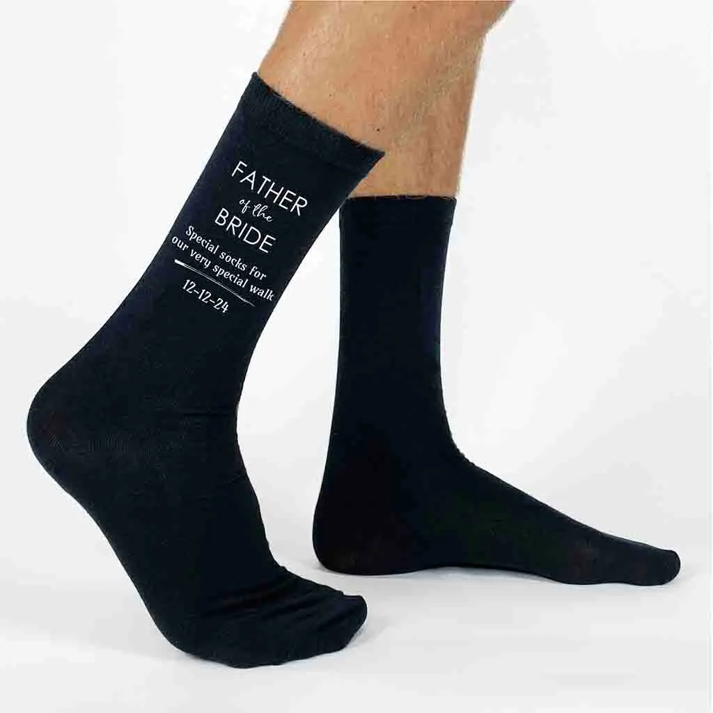 Special Walk Wedding Socks for the Father of the Bride