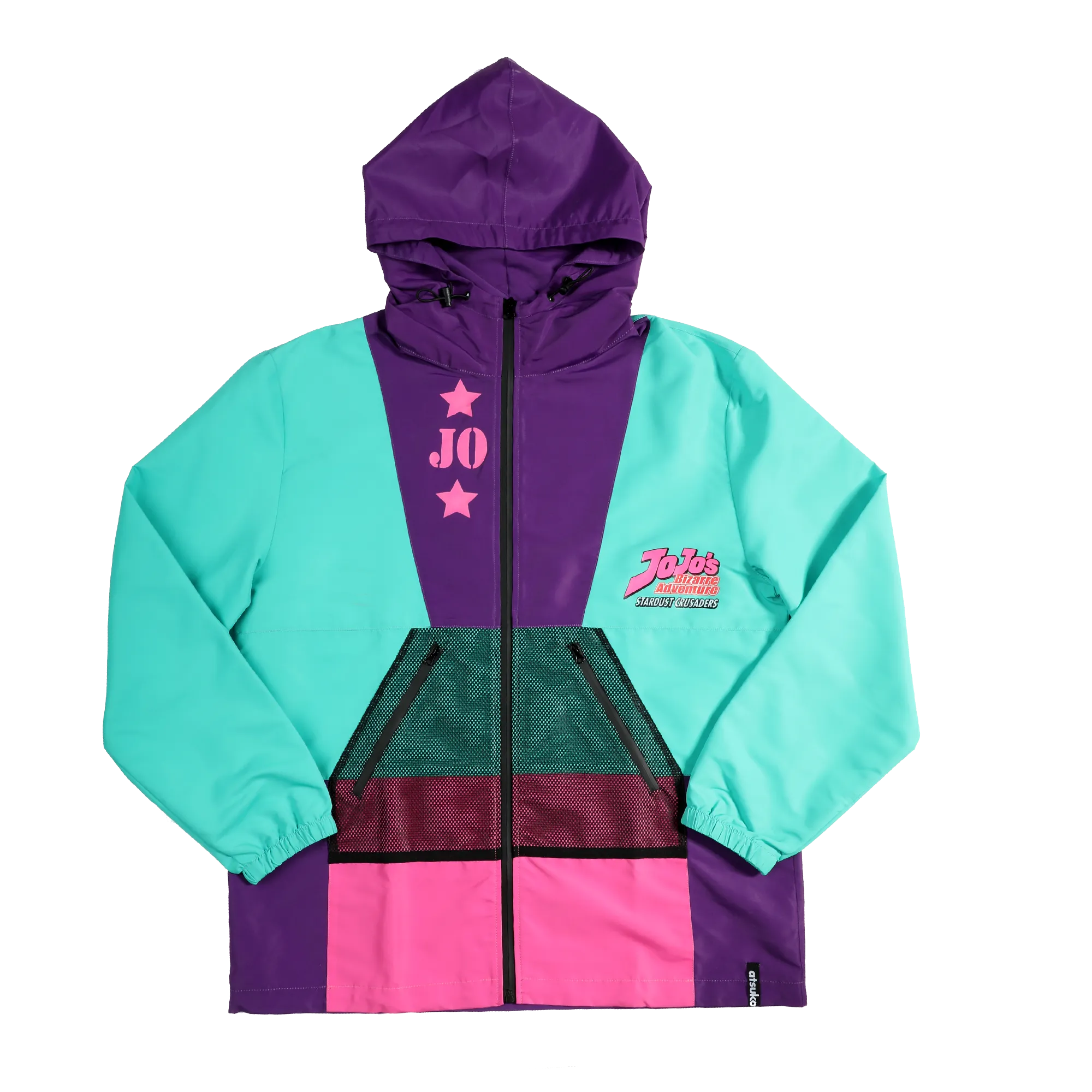 Stardust Crusaders Noriaki and Jotaro Color Block Anorak