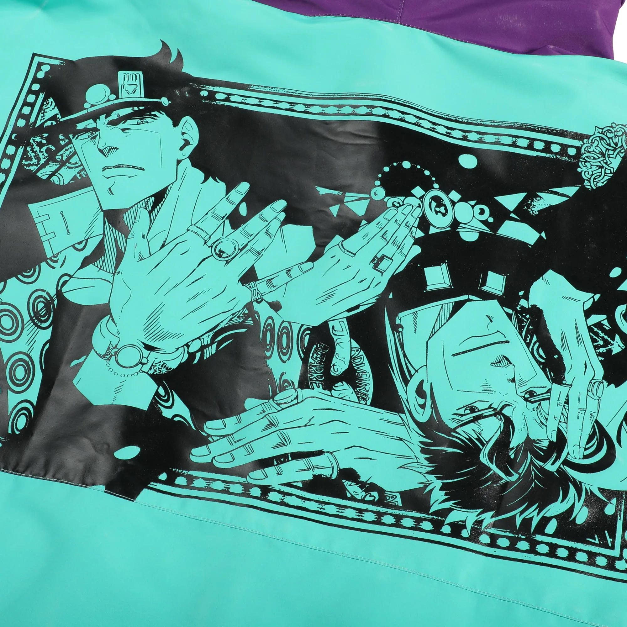 Stardust Crusaders Noriaki and Jotaro Color Block Anorak