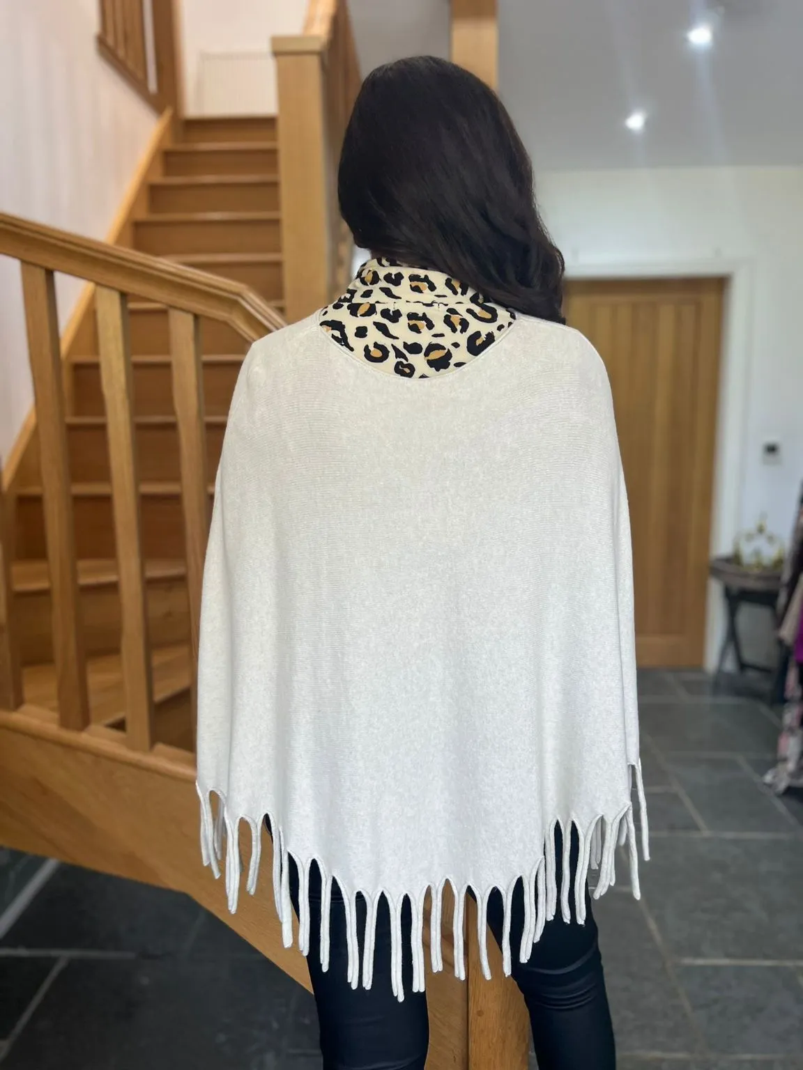 Stone Tasselled Poncho Libby