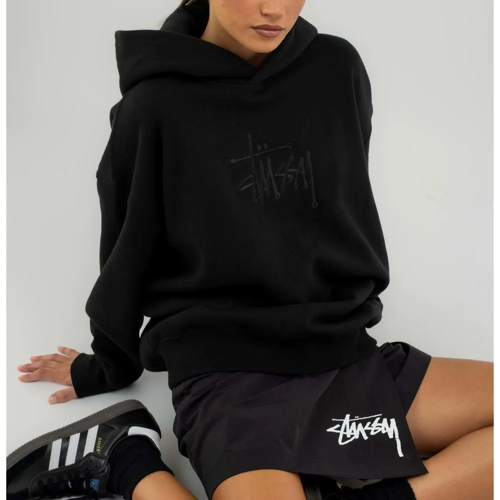 STUSSY  |Rib Street Style Long Sleeves Plain Cotton Oversized Logo