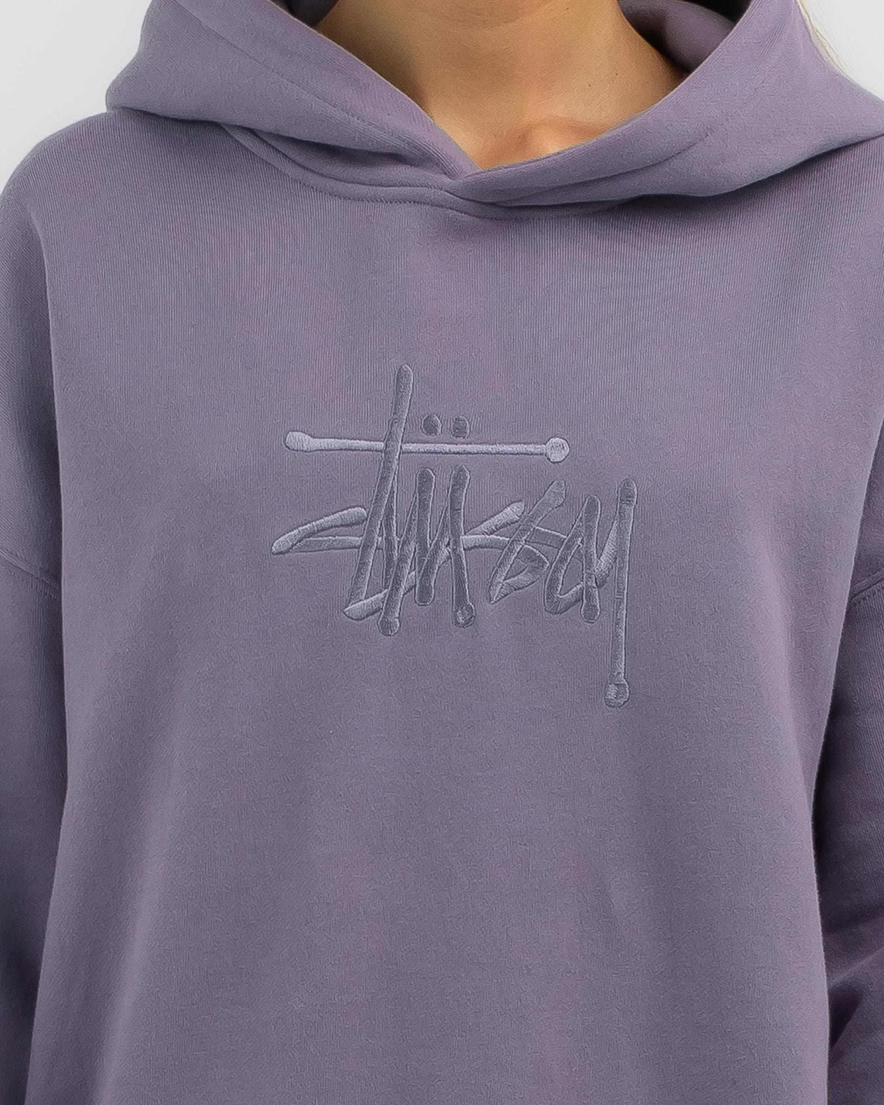 STUSSY  |Rib Street Style Long Sleeves Plain Cotton Oversized Logo